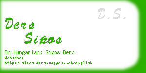 ders sipos business card
